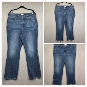 Maurices Jeans Womens 18W Lot‎ of 3 Blue Capri Bootcut Medium Wash Stretch Denim
